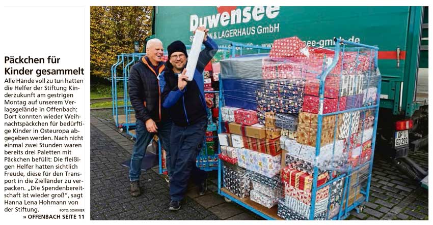 Gregor und Georg Duwensee im Interview mit der Offenbach-Post (01.10.2022)