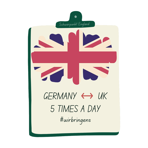 Spedition Deutschland England: UK Transporte 5 mal täglich